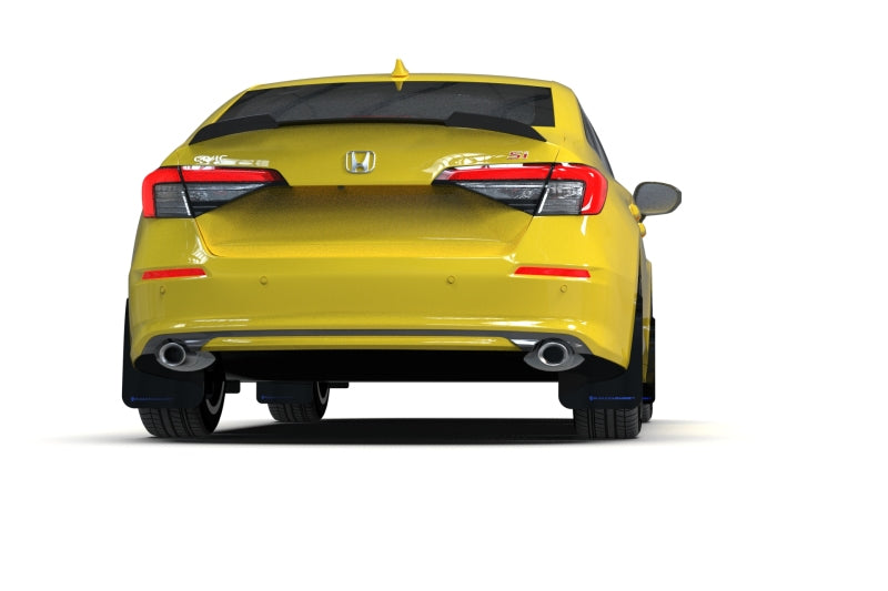 Rally Armor 2022 Honda Civic (Incl. Si/Sport/Touring) Black UR Mud Flap w/ White Logo MF90-UR-BLK/WH