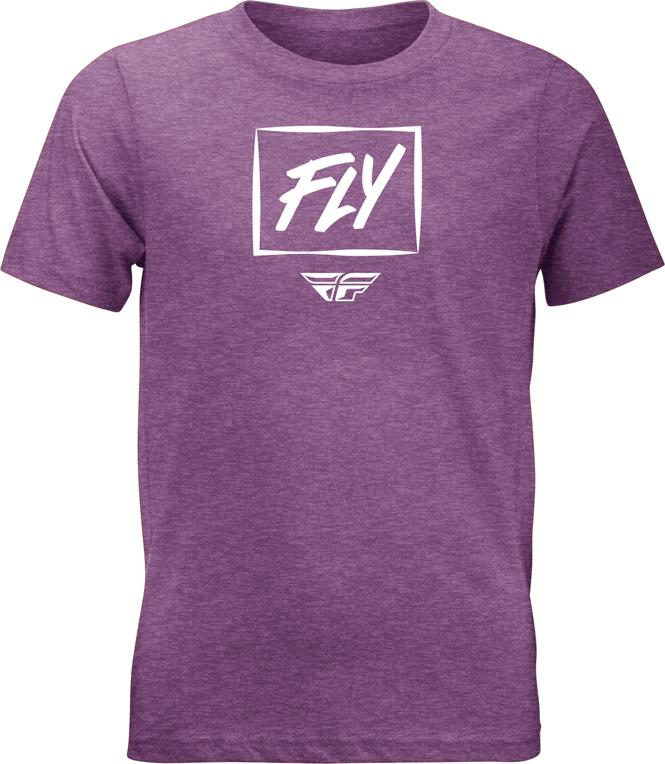 FLY RACING Youth Fly Zoom Tee Purple Heather Yl 356-0078YL