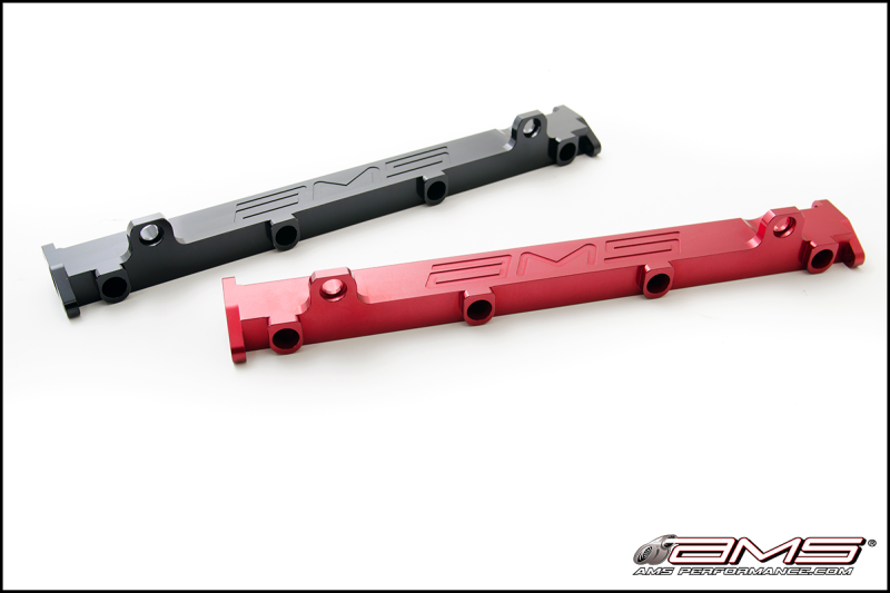 AMS Performance 03-07 Misubishi EVO VIII/IX CNC Machined Aluminum Fuel Rail - Black AMS.01.07.0102-1