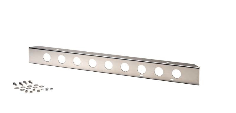 Kentrol 45-86 Jeep CJ 42 Inch Front Bumper with holes - Polished Silver 30428