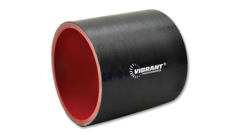 Vibrant 4 Ply Reinforced Silicone Straight Hose Coupling - 1.25in I.D. x 3in long (BLACK) 2726