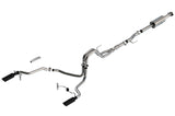 Borla F-150 2021 5.0L 4dr CC SB EC STB Lariat/KR/Platinm/LTD 3/2.25 SRE Cat-Back ATAK Black CHR Tips 140867BC