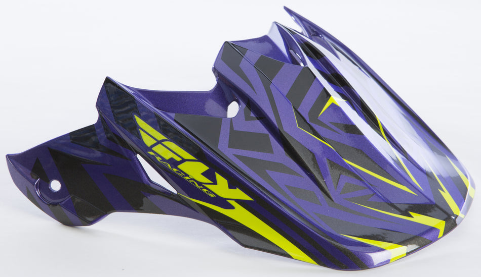 FLY RACING F2 Carbon Short Visor Blue/Lime/Purple F2 VISOR SHORTY BL/L