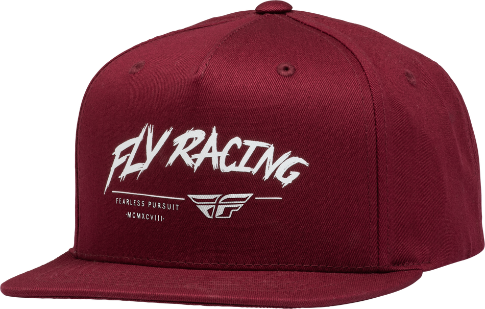 FLY RACING Youth Fly Khaos Hat Maroon/White 351-0099