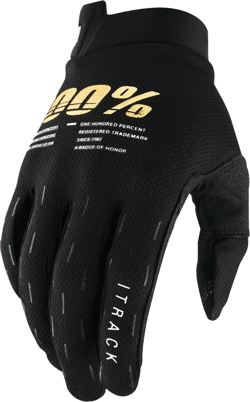 100% Itrack Youth Gloves Black Lg 10009-00002