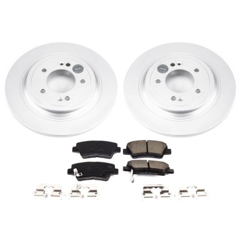 Power Stop 17-18 Kia Sportage Rear Z17 Evolution Geomet Coated Brake Kit CRK8016