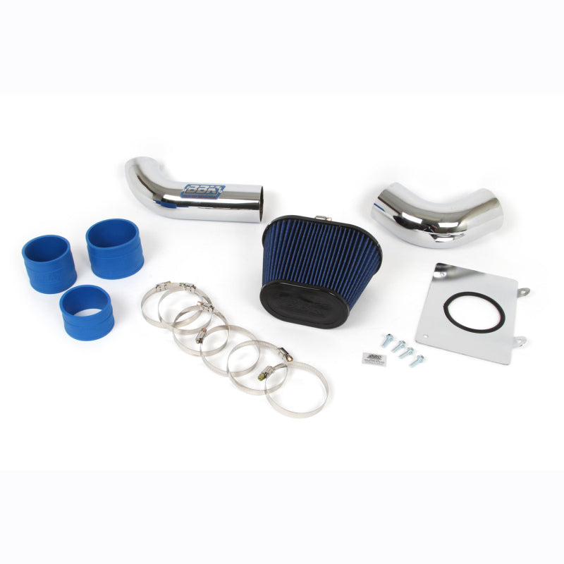 BBK 86-93 Mustang 5.0 Cold Air Intake Kit - Fenderwell Style - Chrome Finish 1557