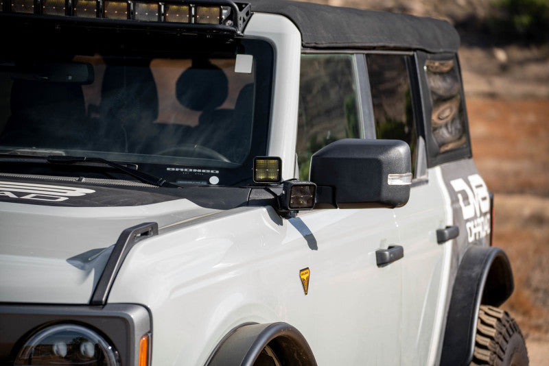 DV8 Offroad 2021 Ford Bronco A Pillar Dual Light Pod Drop Mounts LBBR-08