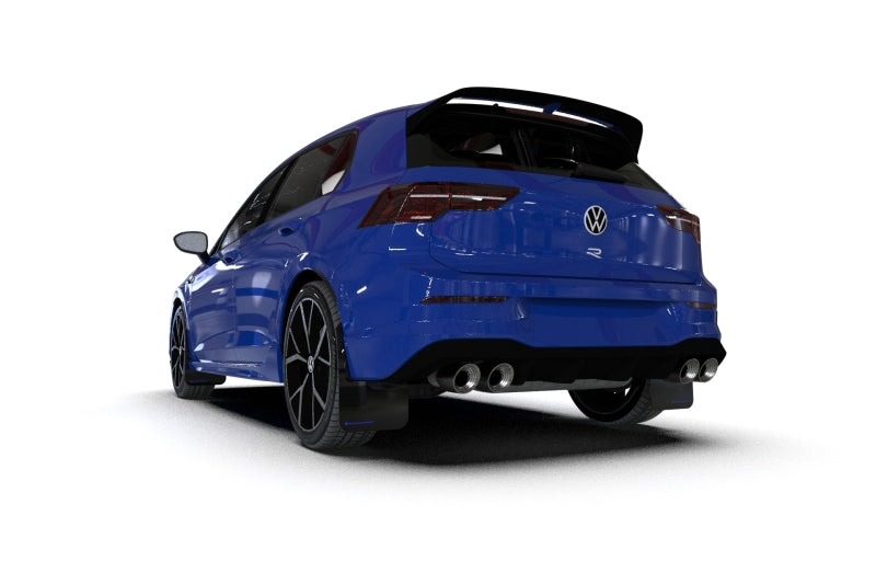 Rally Armor 2022 MK8 Volkswagen Golf GTI/R Black UR Mud Flap w/ Blue Logo MF80-UR-BLK/BL