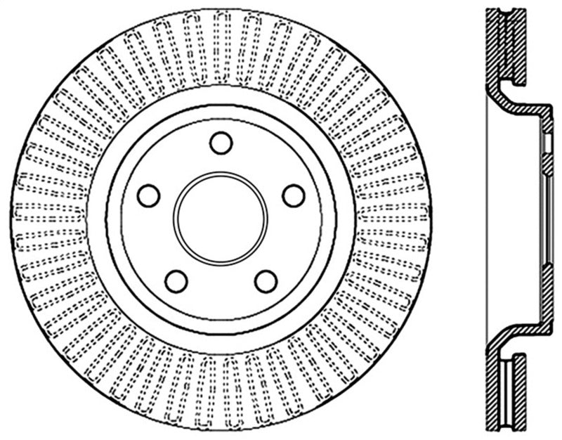 StopTech Slotted Sport Brake Rotor 11-17 Jeep Grand Cherokee (Excludes SRT8) 126.58008SL