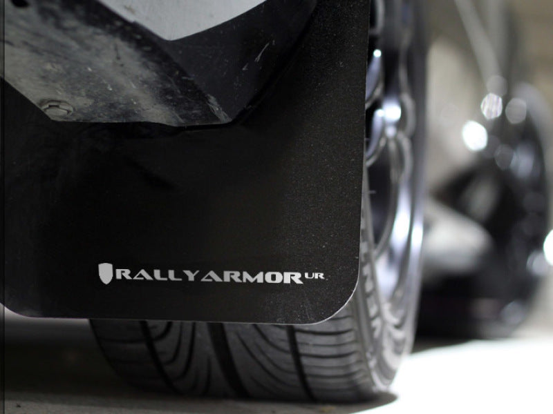Rally Armor 08-10 WRX (hatch & sedan) / 08-11 Subaru 2.5i UR Black Mud Flap w/ White Logo MF6-UR-BLK/WH