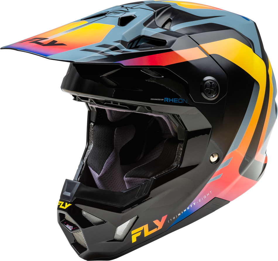 FLY RACING Yth Formula Cp Krypton Helmet Grey/Black/Electric Fade Yl 73-0038YL