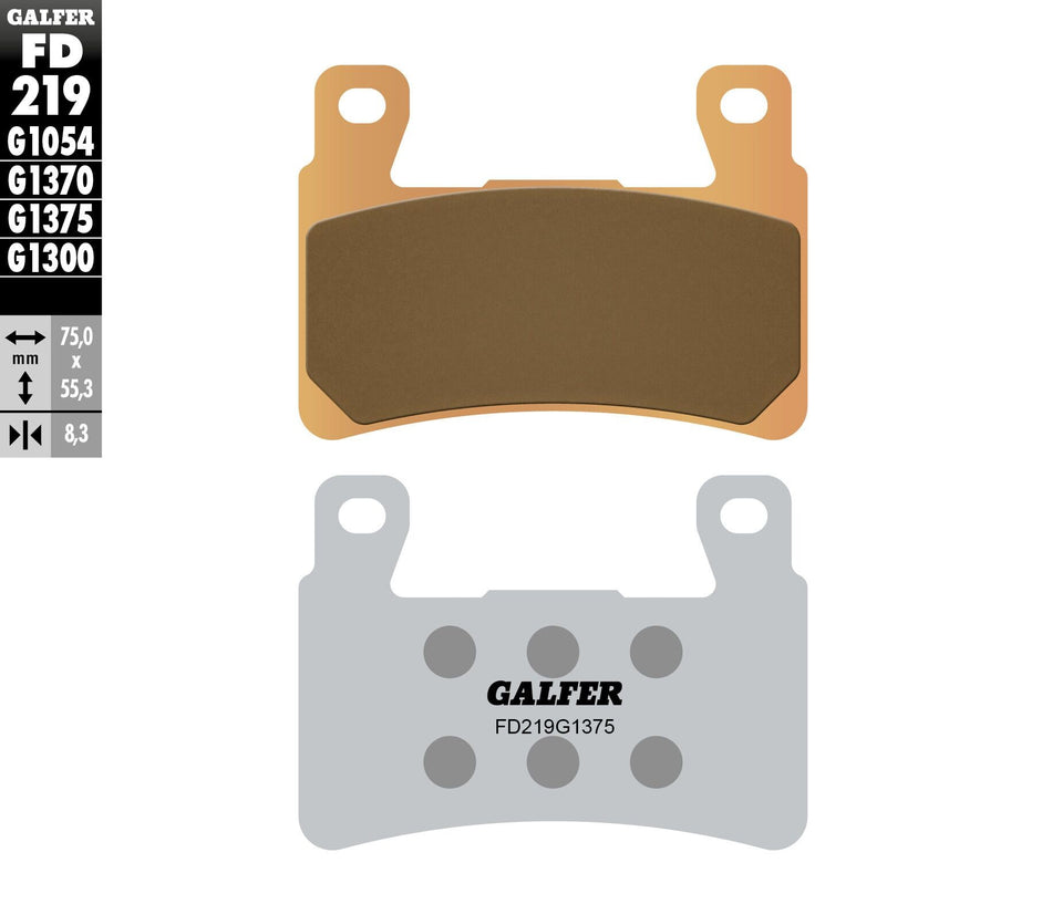 GALFER Brake Pads Sintered Ceramic Fd219g1375 FD219G1375