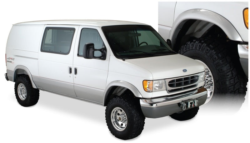 Bushwacker 92-14 Ford E-250 Super Duty Extend-A-Fender Style Flares 2pc - Black 22003-11