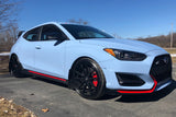 Rally Armor 19-22 Hyundai Veloster N Black UR Mud Flap w/ Red Logo MF57-UR-BLK/RD