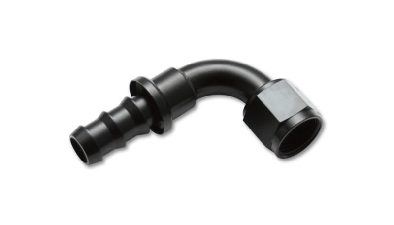 Vibrant -12AN Push-On 90 Deg Hose End Fitting - Aluminum 22912