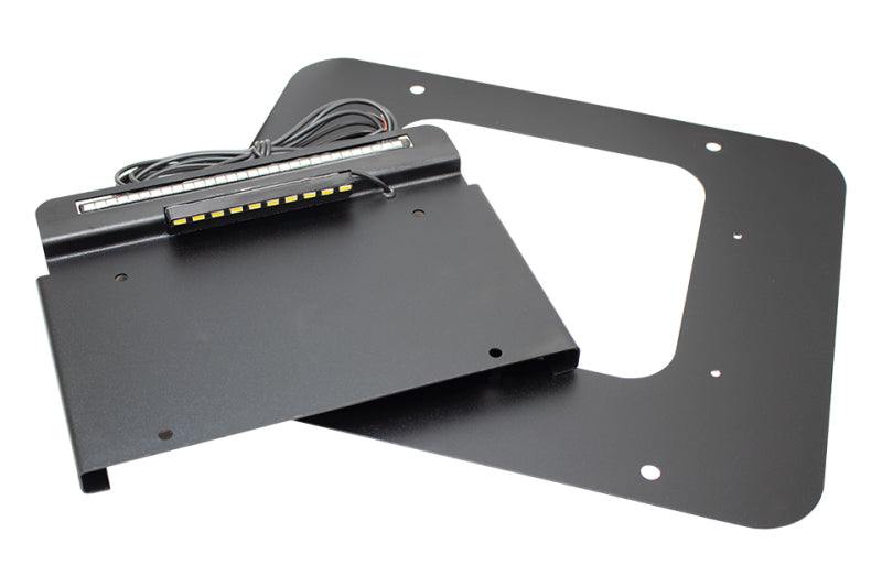 Kentrol 97-06 Jeep Wrangler TJ BackSide License Plate Mount with LED 80710