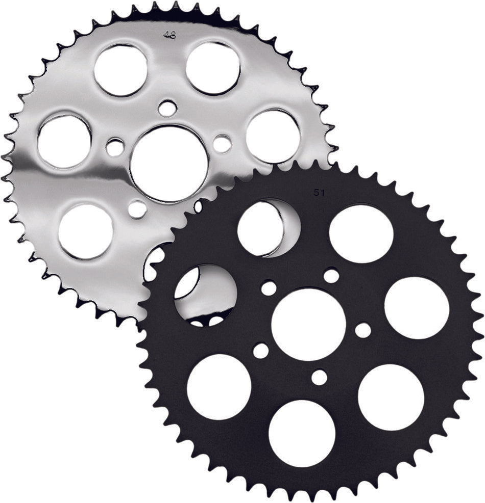 HARDDRIVE Textured Black Rr Sprocket 47t 2000-13 Big Twin Flat 201661