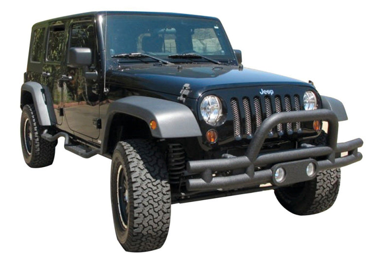 Rampage 2007-2018 Jeep Wrangler(JK) Double Tube Bumper Front - Black 88625