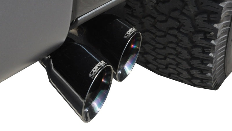 Corsa 11-14 Ford F-150 Raptor 6.2L V8 145in Wheelbase Black Xtreme Cat-Back Exhaust 14760BLK