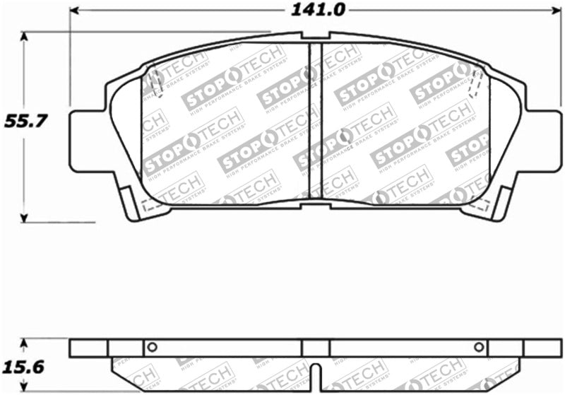 StopTech Performance 92-95 Toyota MR2 Turbo Front Brake Pads 309.0582