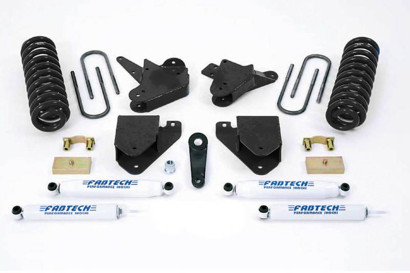 Fabtech 01-04 Ford F250/350 2WD 6in Basic Sys w/Perf Shks K2098