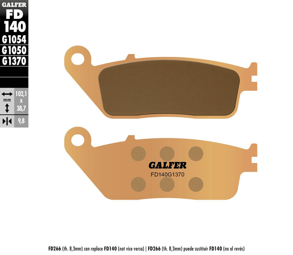 GALFER Brake Pads Sintered Fd140g1370 FD140G1370