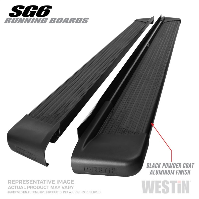 Westin SG6 Black Aluminum Running Boards 74.25 in 27-64725