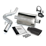 Banks Power 97-99 Jeep 2.5/4.0L Wrangler Slip Fit Cat Monster Exh Sys - SS Single Exh w/ Blk Tip 51312-B