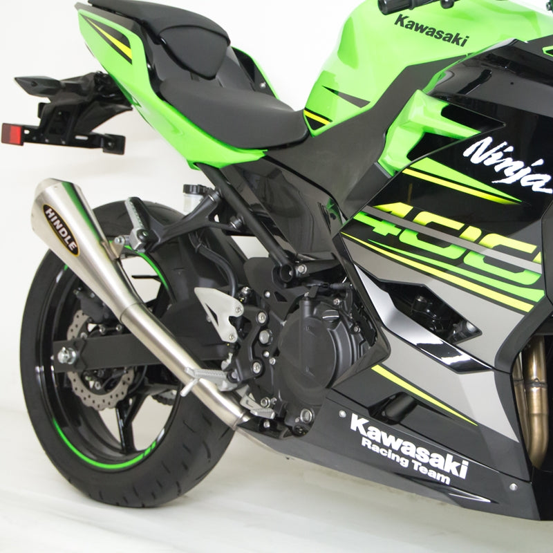 Megáfono hindle evo sistema completo bajo kawasaki ninja ex400 2018-22 megáfono acero inoxidable