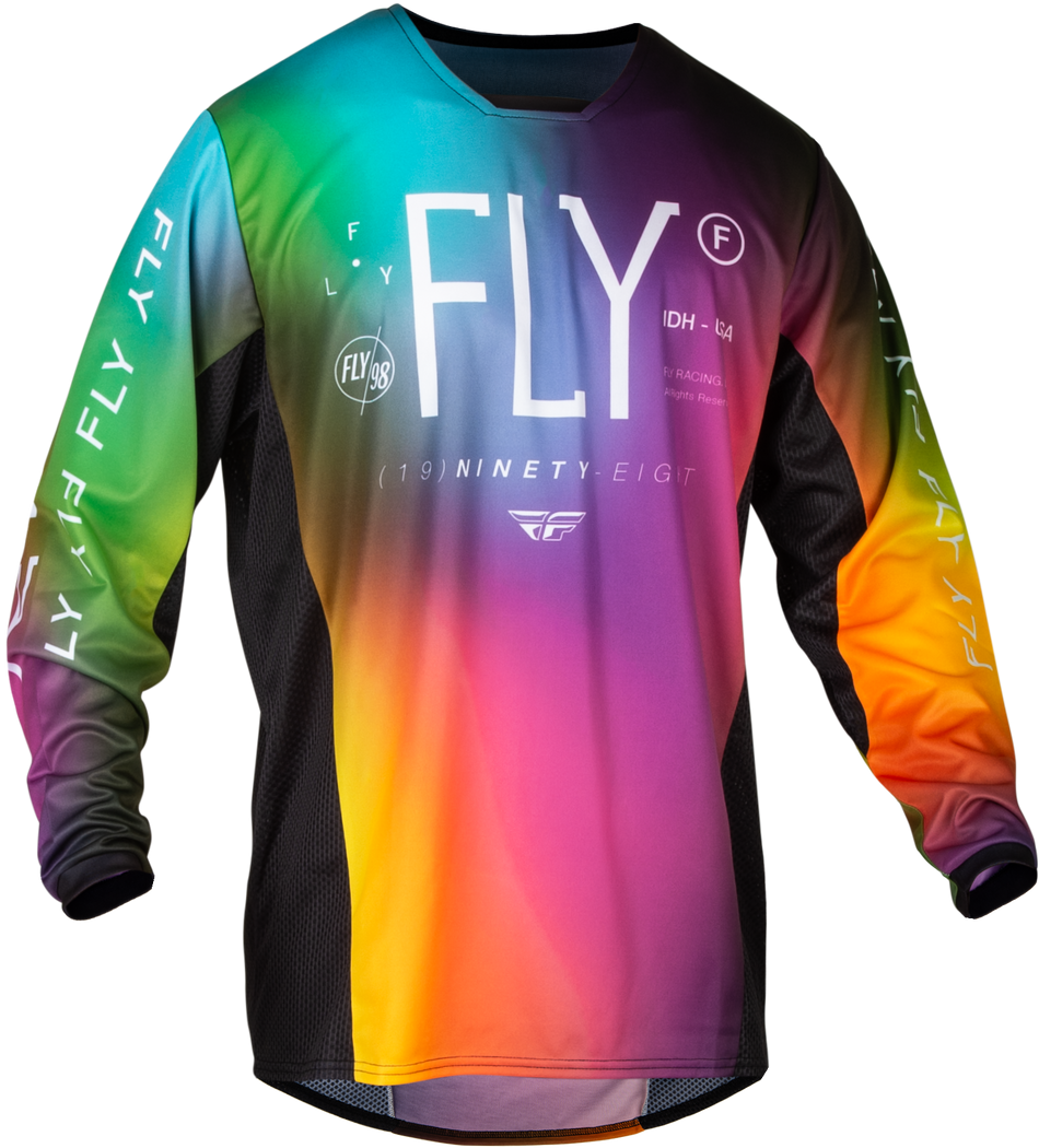 FLY RACING Youth Kinetic Prodigy Jersey Fuschia/Elec Blue/Hi-Vis Yl 377-527YL