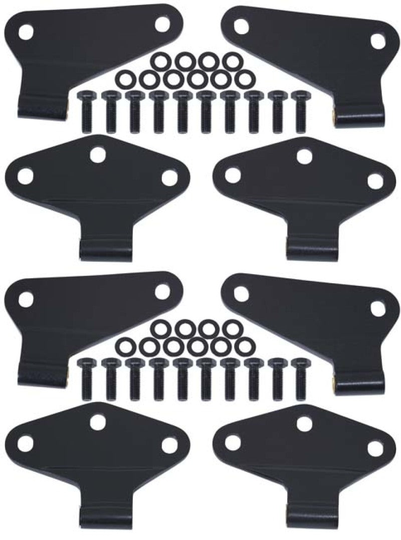 Kentrol 07-18 Jeep Wrangler JK Body Door Hinge Set 8 Pieces 4 Door - Textured Black 80581