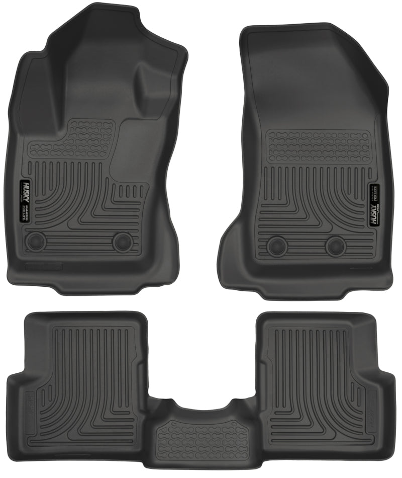 Husky Liners 2015 Jeep Renegade Weatherbeater Black Front and Second Row Floor Liners 99081