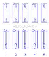 King Mazda B6/B6-T/ZM/B3/B5 (Size +0.5) Main Bearing Set GMB5304XP0.5