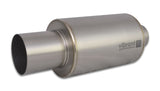 Vibrant Titanium Muffler w/Straight Cut Natural Tip 3.5in Inlet / 3.5in Outlet 17565