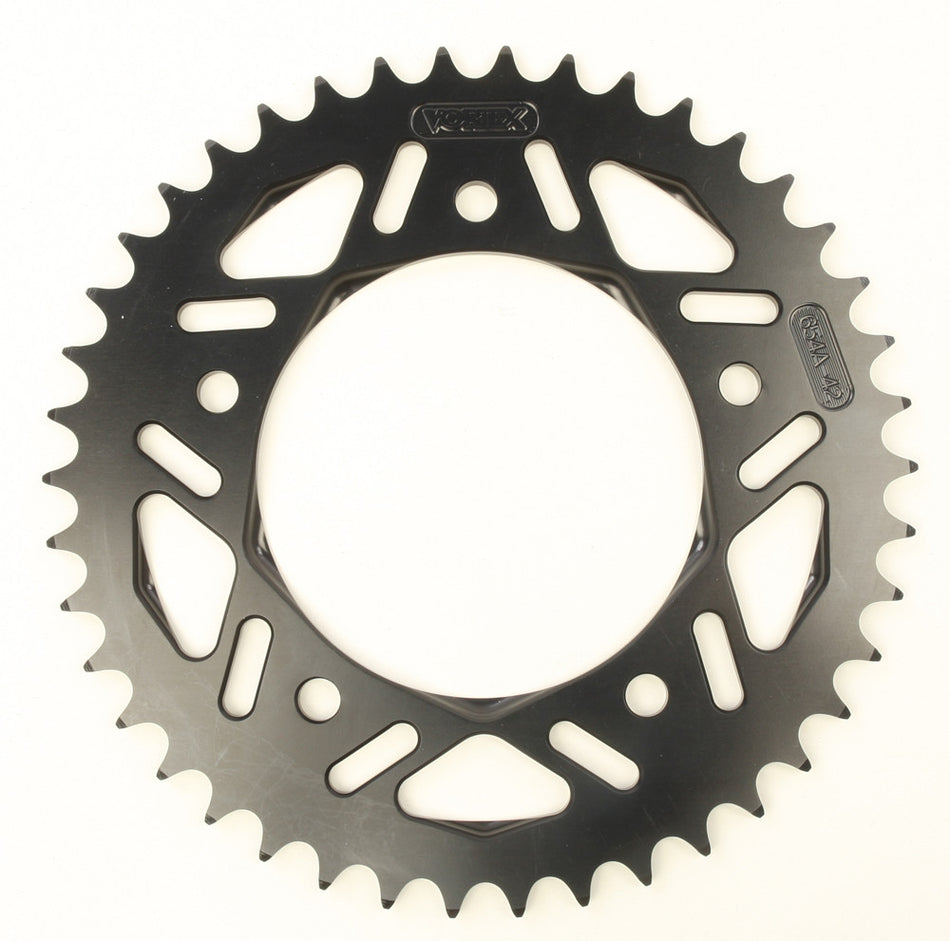 VORTEX Rear F5 Sprocket Aluminum 42t-520 Blk Hc Yam 654AK-42