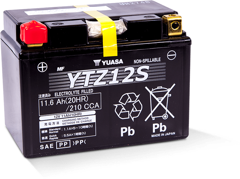 Yuasa YTZ12S Maintenance Free AGM 12 Volt Battery YUAM7212A