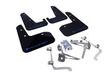 Rally Armor 11-14 Subaru WRX/STI (Sedan Only) Black UR Mud Flap w/ Blue Logo MF19-UR-BLK/BL
