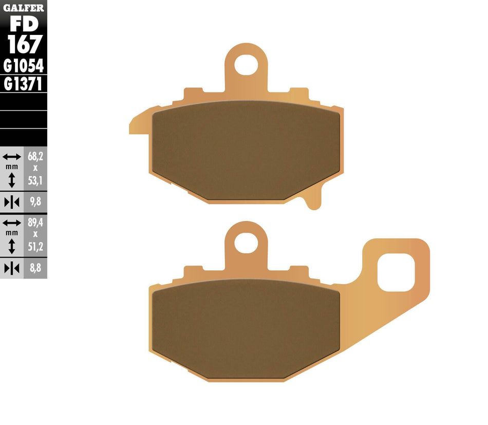 GALFER Brake Pads Sintered Fd167g1371 FD167G1371