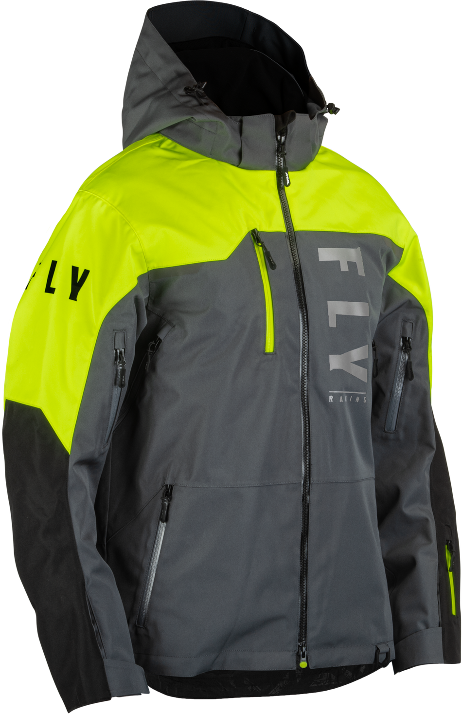 FLY RACING Carbon Jacket Black/Grey/Hi-Vis Lg 470-5204L