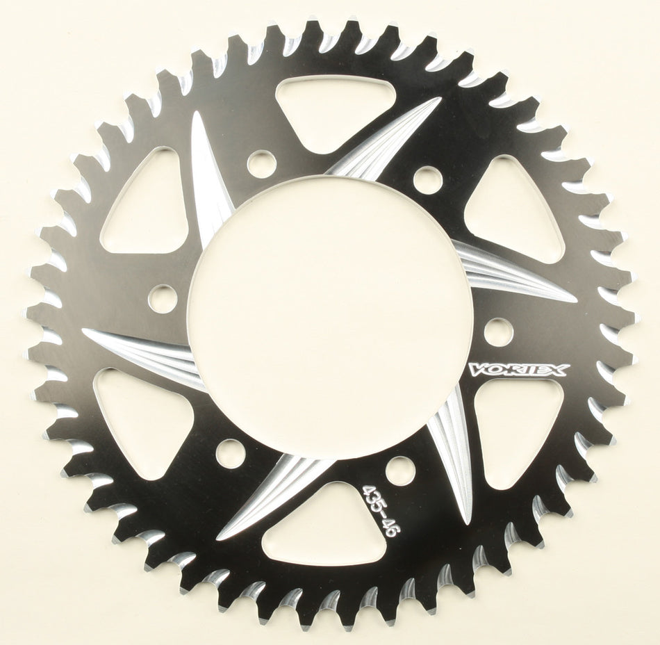 VORTEX Rear Cat5 Sprocket Aluminum 46t-520 Blk Kaw/Suz/Yam 435ZK-46