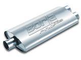 Borla Universal Center/Dual Oval 2.5in In/Dual 2.5in Out 19in x 4in x 9.5in Notched PRO-XS Muffler 400485