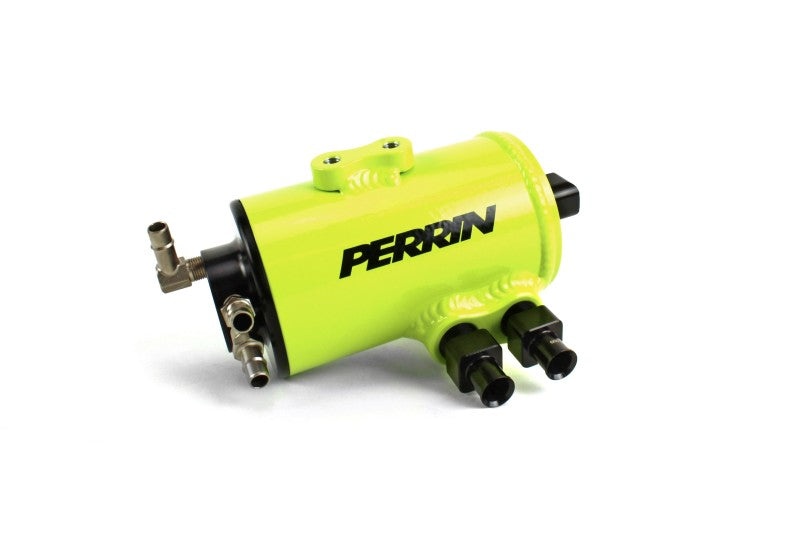 Perrin 02-07 Subaru WRX/STI Air Oil Separator - Neon Yellow PSP-ENG-605NY