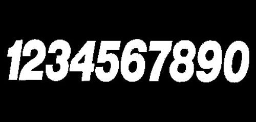 DIRT DIGITS #6 8" White Super X Digits 3/Pk SX83W-6