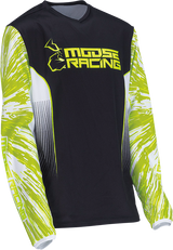 Camiseta juvenil MOOSE RACING Agroid - Alta visibilidad/Negro - Pequeña 2912-2272 