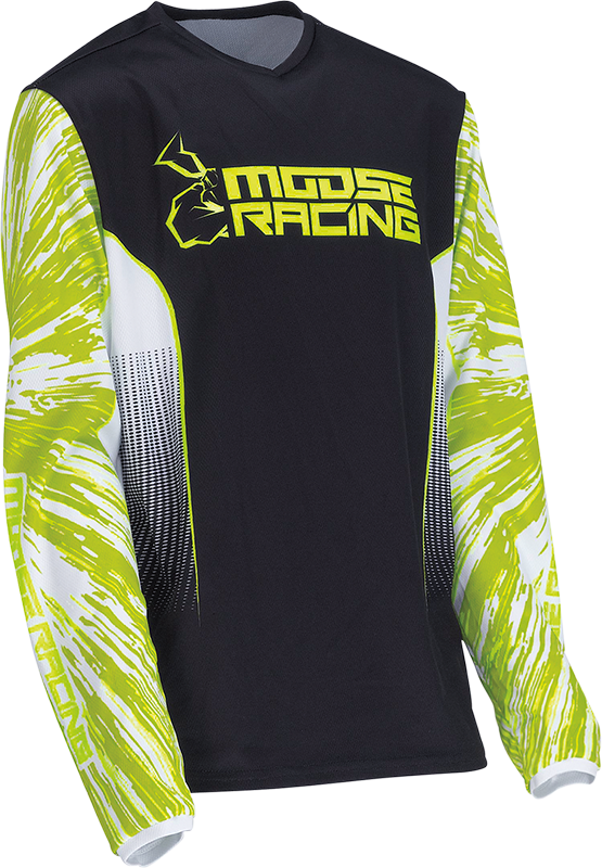 MOOSE RACING Youth Agroid Jersey - Hi-Vis/Black - Medium 2912-2273