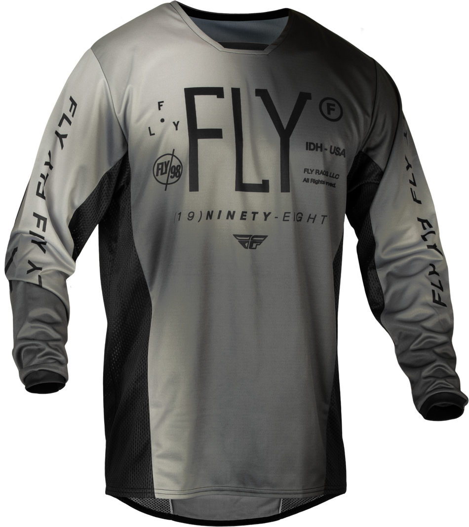 FLY RACING Youth Kinetic Prodigy Jersey Black/Light Grey Ys 377-525YS