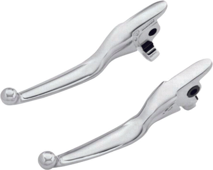 HARDDRIVE Smooth Chrome Lever Set Flt 17-20 Except Tri Glide 53884