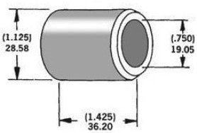 HARDDRIVE Axle Spacer Zinc 43674-95 3/4"X1.425" 339302