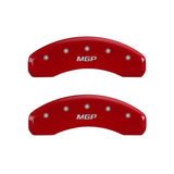 MGP 4 Caliper Covers Engraved Front & Rear MGP Red finish silver ch 25002SMGPRD